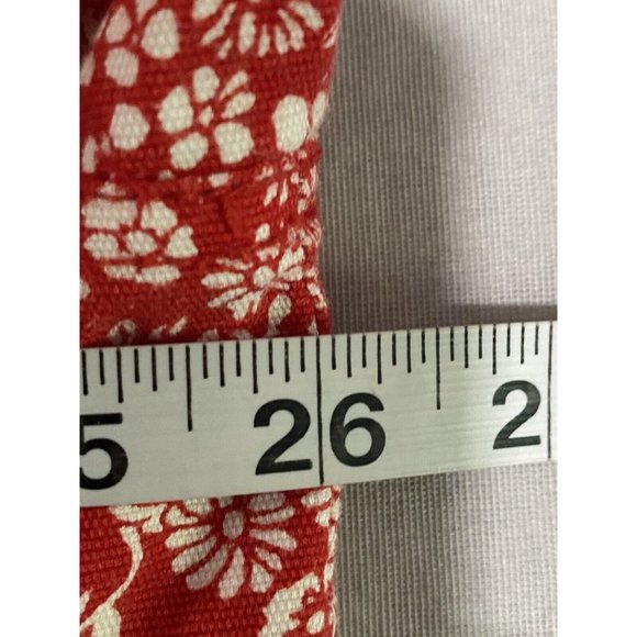 Onque Woman Button Down Jacket Red White Floral Pattern Top Size 2x - Picture 3 of 9